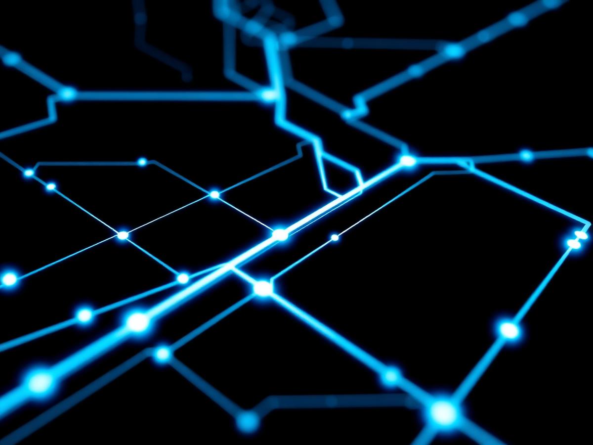 Illustration of a connected technology network